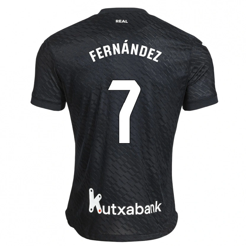 Danxen Hombre Camiseta Xuban Fernández #7 Negro Blanco 2ª Equipación 2026/27 La Camisa