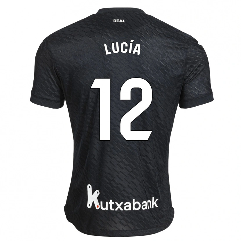 Danxen Hombre Camiseta Lucía Rodríguez #12 Negro Blanco 2ª Equipación 2026/27 La Camisa