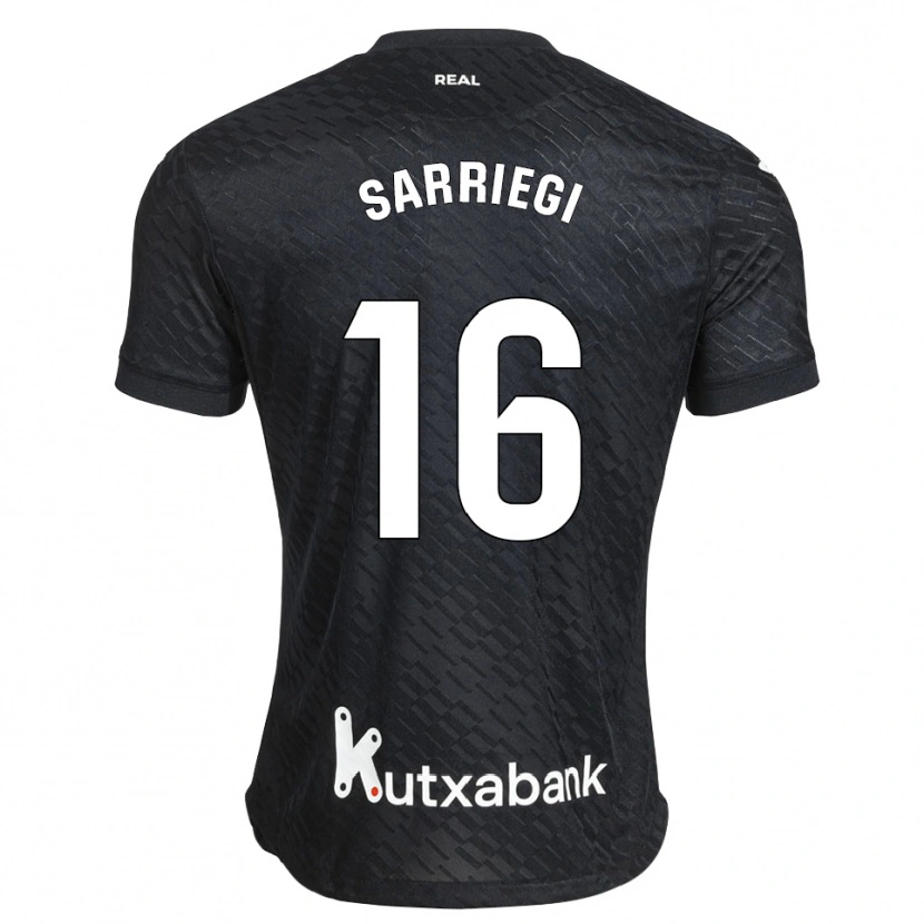 Danxen Hombre Camiseta Nora Sarriegi #16 Negro Blanco 2ª Equipación 2026/27 La Camisa