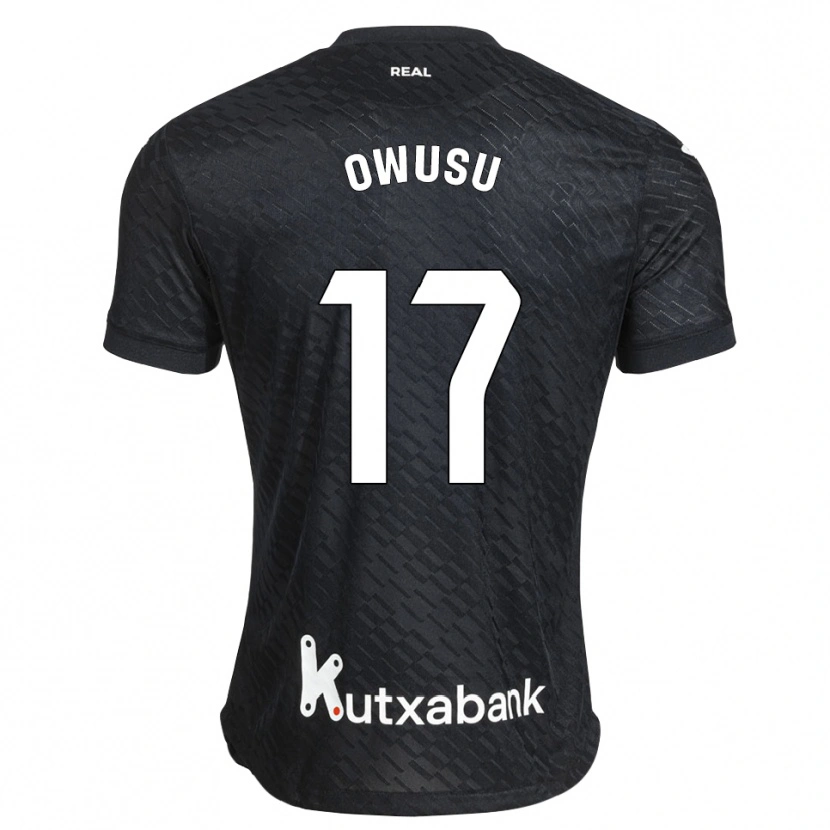 Danxen Hombre Camiseta Jacqueline Owusu #17 Negro Blanco 2ª Equipación 2026/27 La Camisa