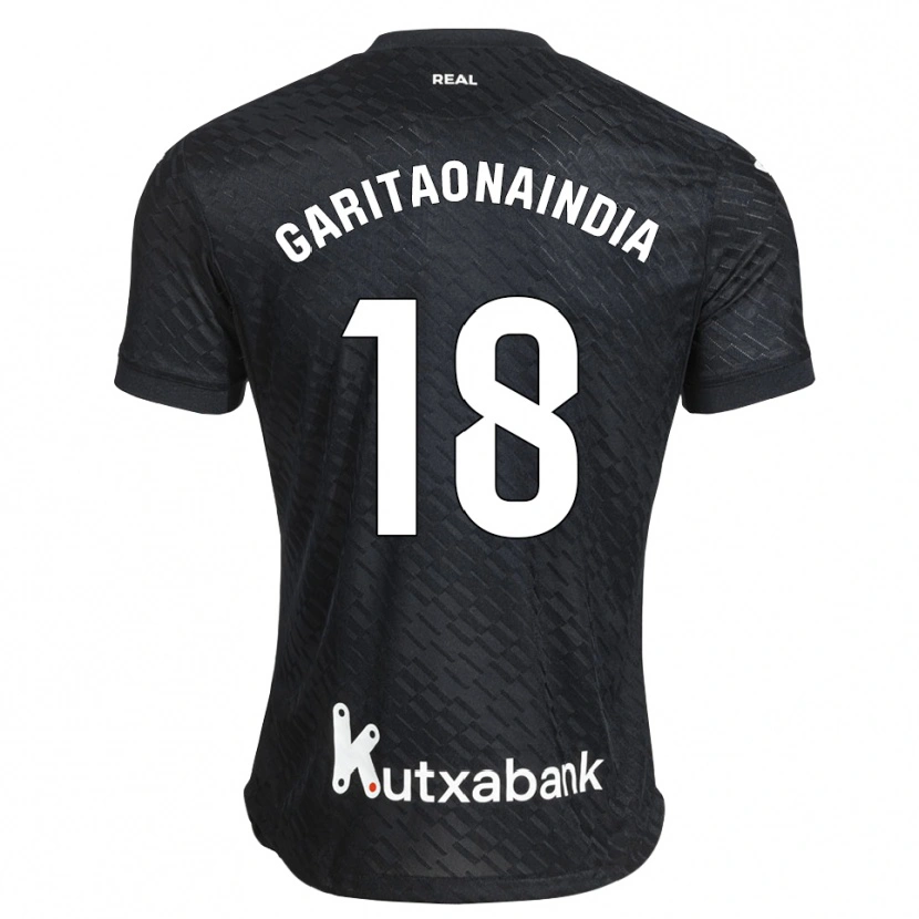 Danxen Hombre Camiseta Hodei Garitaonaindia #18 Negro Blanco 2ª Equipación 2026/27 La Camisa