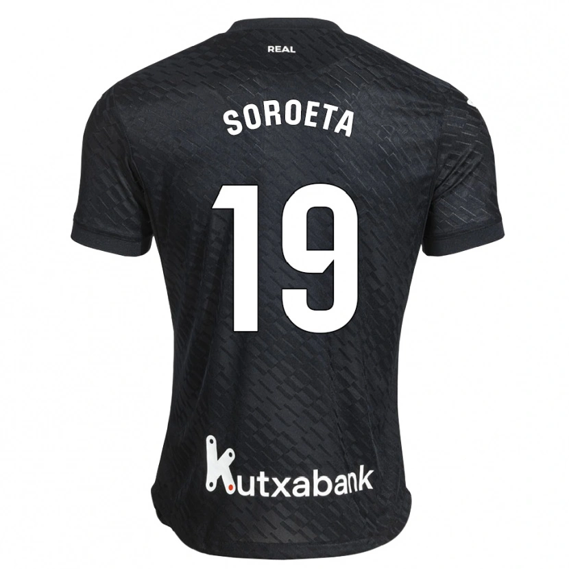 Danxen Hombre Camiseta Javier Soroeta #19 Negro Blanco 2ª Equipación 2026/27 La Camisa