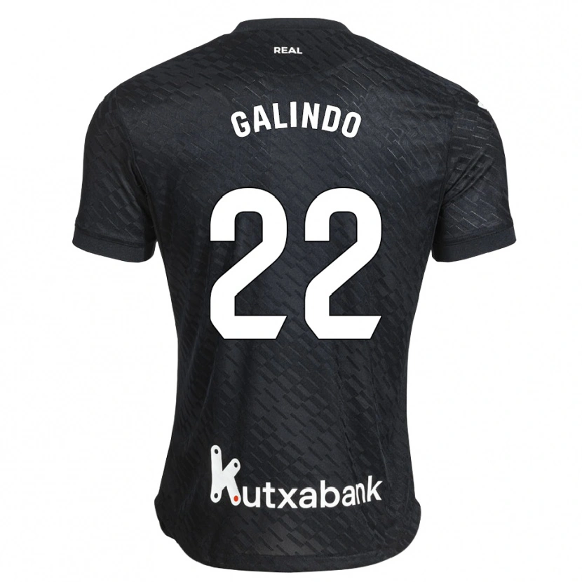 Danxen Hombre Camiseta Iker Galindo #22 Negro Blanco 2ª Equipación 2026/27 La Camisa