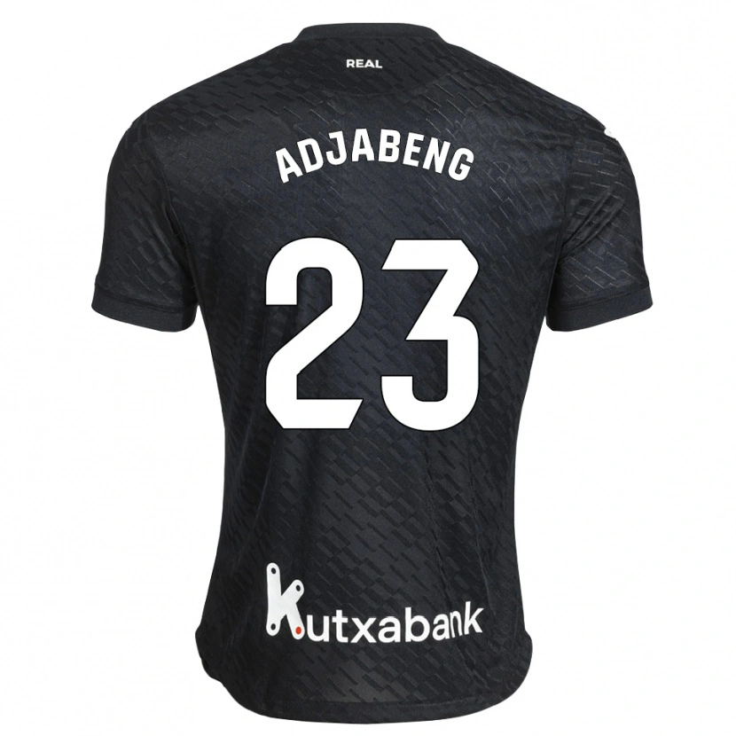 Danxen Hombre Camiseta Andrews Adjabeng #23 Negro Blanco 2ª Equipación 2026/27 La Camisa