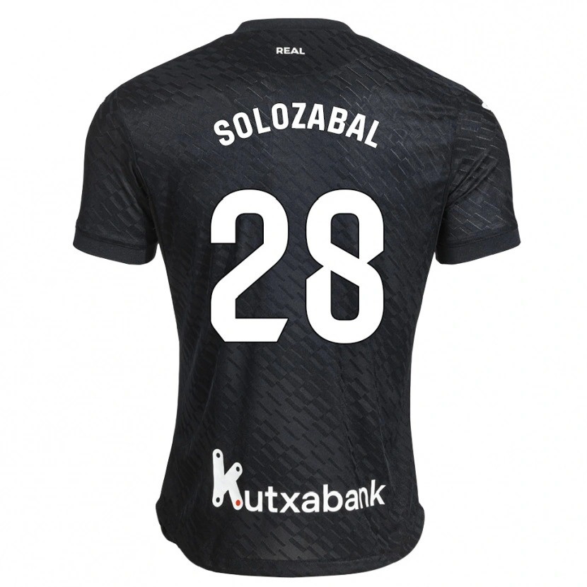 Danxen Hombre Camiseta Malen Solozabal Ibarra #28 Negro Blanco 2ª Equipación 2026/27 La Camisa