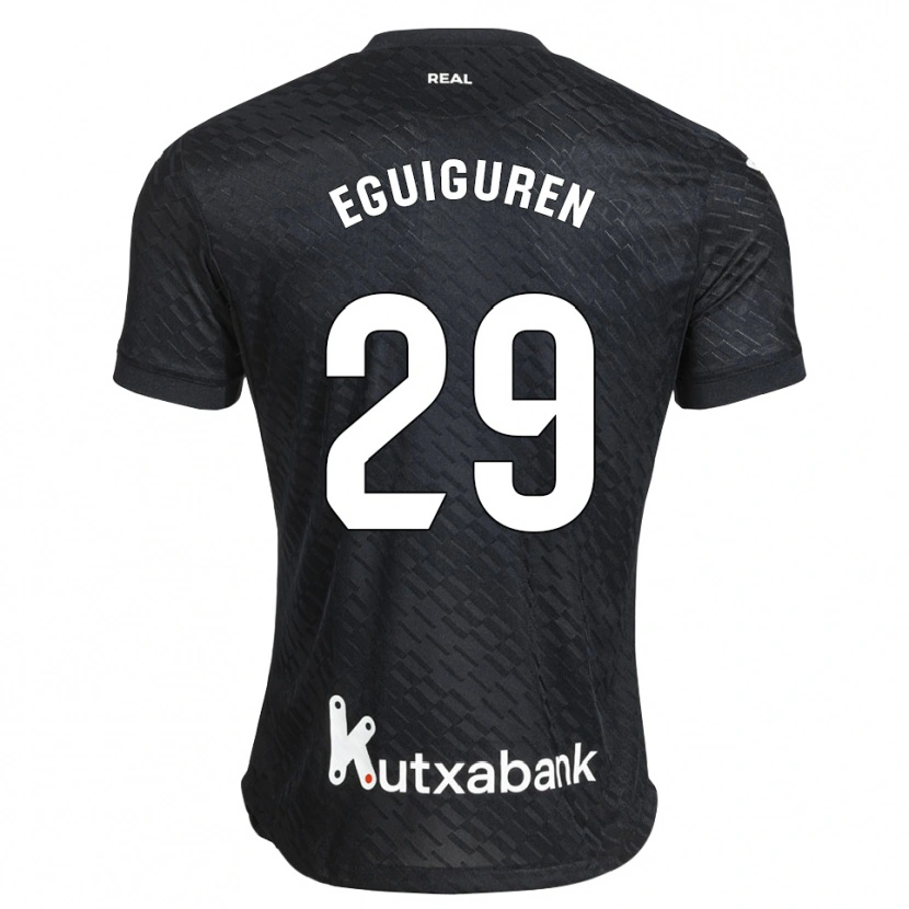 Danxen Hombre Camiseta Intza Eguiguren Beraza #29 Negro Blanco 2ª Equipación 2026/27 La Camisa