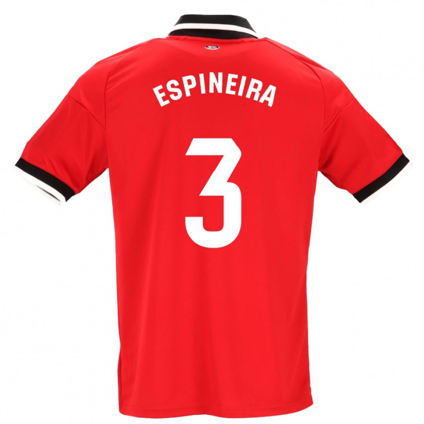 Danxen Hombre Camiseta Alberto Espiñeira #3 Negro Blanco Rojo 2ª Equipación 2026/27 La Camisa