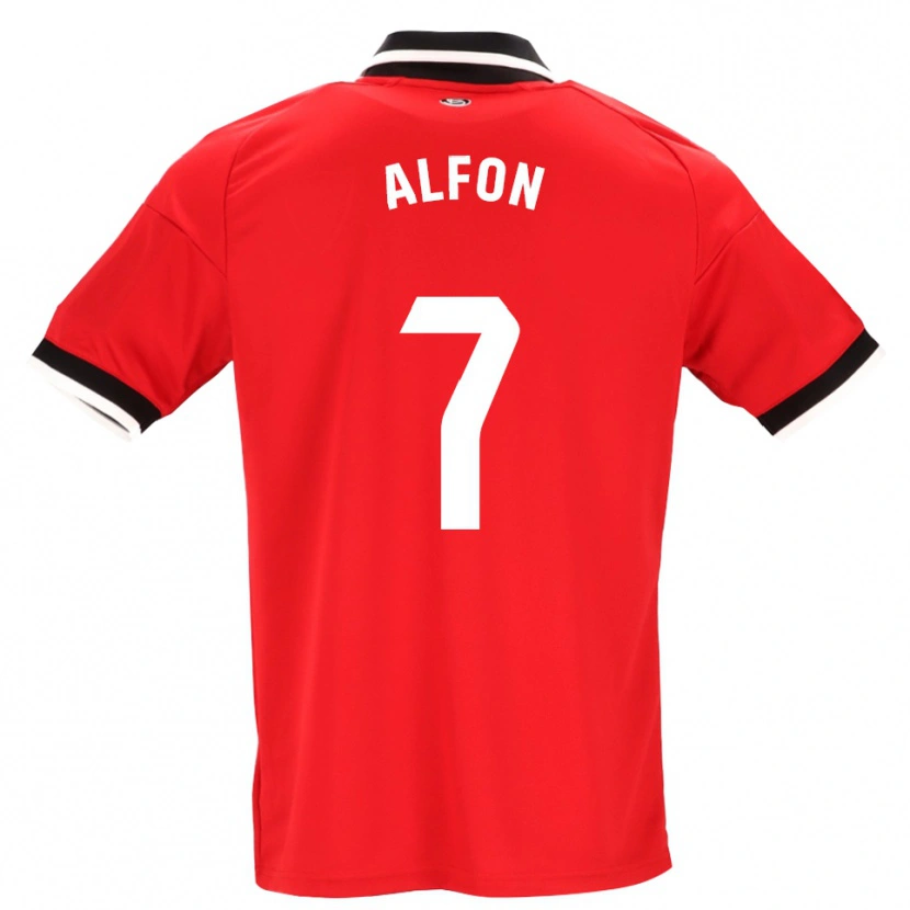 Danxen Hombre Camiseta Alfon González #7 Negro Blanco Rojo 2ª Equipación 2026/27 La Camisa