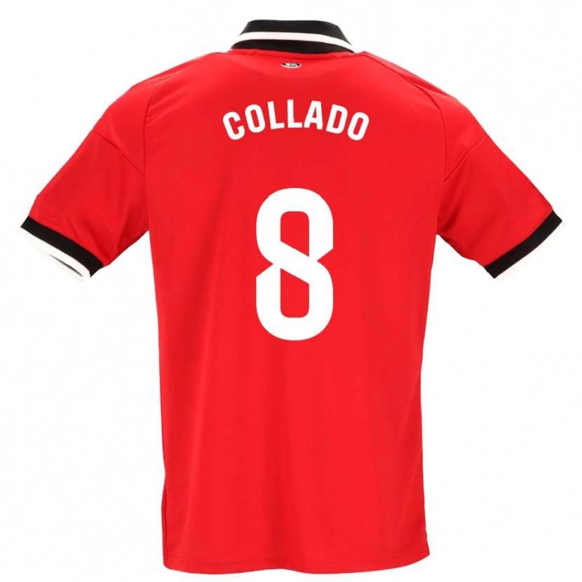 Danxen Hombre Camiseta Alberto Collado #8 Negro Blanco Rojo 2ª Equipación 2026/27 La Camisa