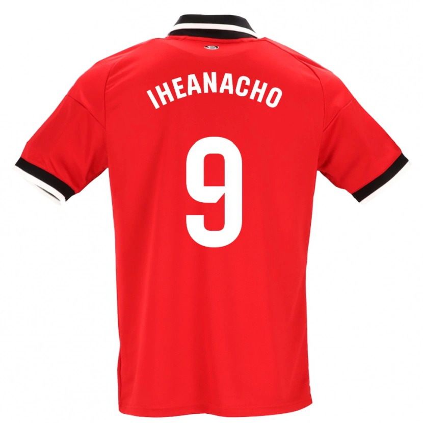 Danxen Hombre Camiseta Kelechi Iheanacho #9 Negro Blanco Rojo 2ª Equipación 2026/27 La Camisa