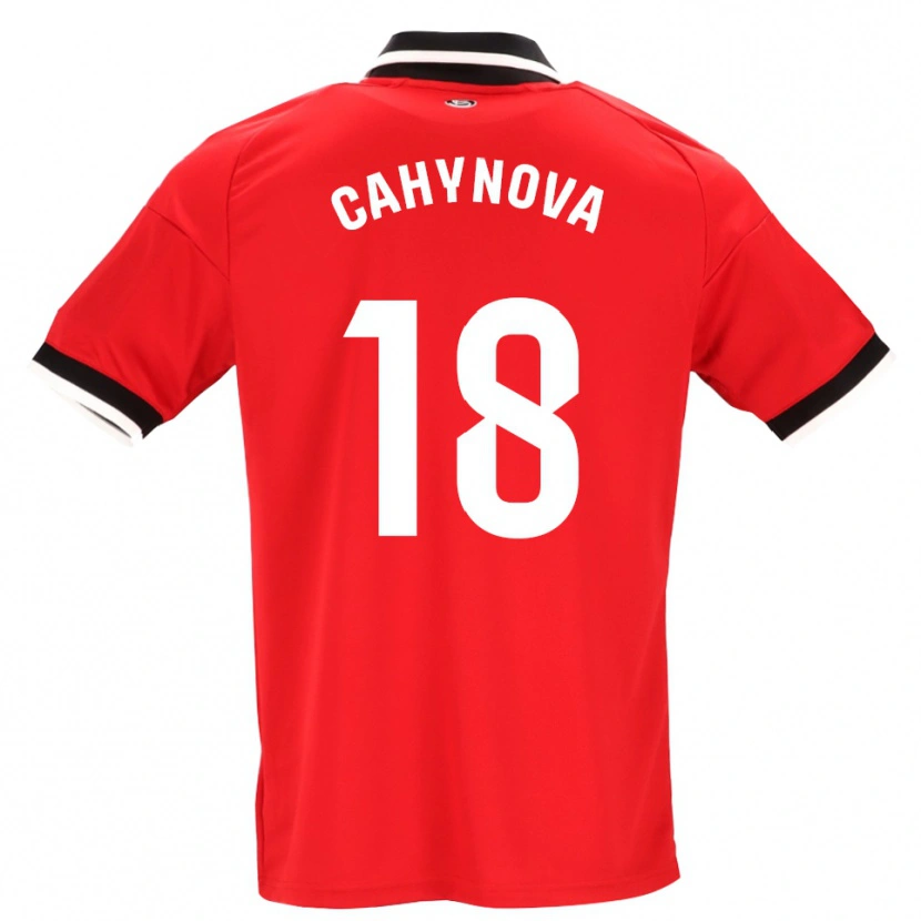 Danxen Hombre Camiseta Klara Cahynova #18 Negro Blanco Rojo 2ª Equipación 2026/27 La Camisa