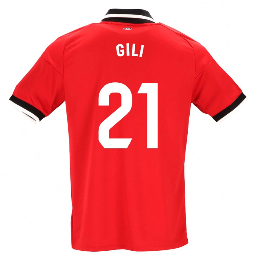 Danxen Hombre Camiseta Gemma Gili #21 Negro Blanco Rojo 2ª Equipación 2026/27 La Camisa