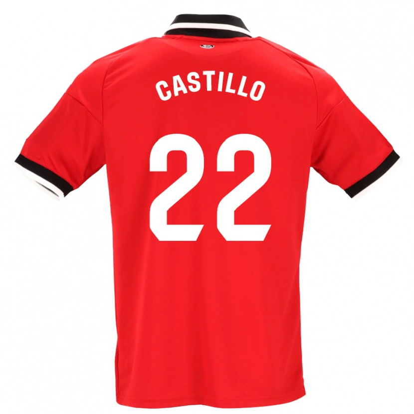 Danxen Hombre Camiseta José Castillo #22 Negro Blanco Rojo 2ª Equipación 2026/27 La Camisa