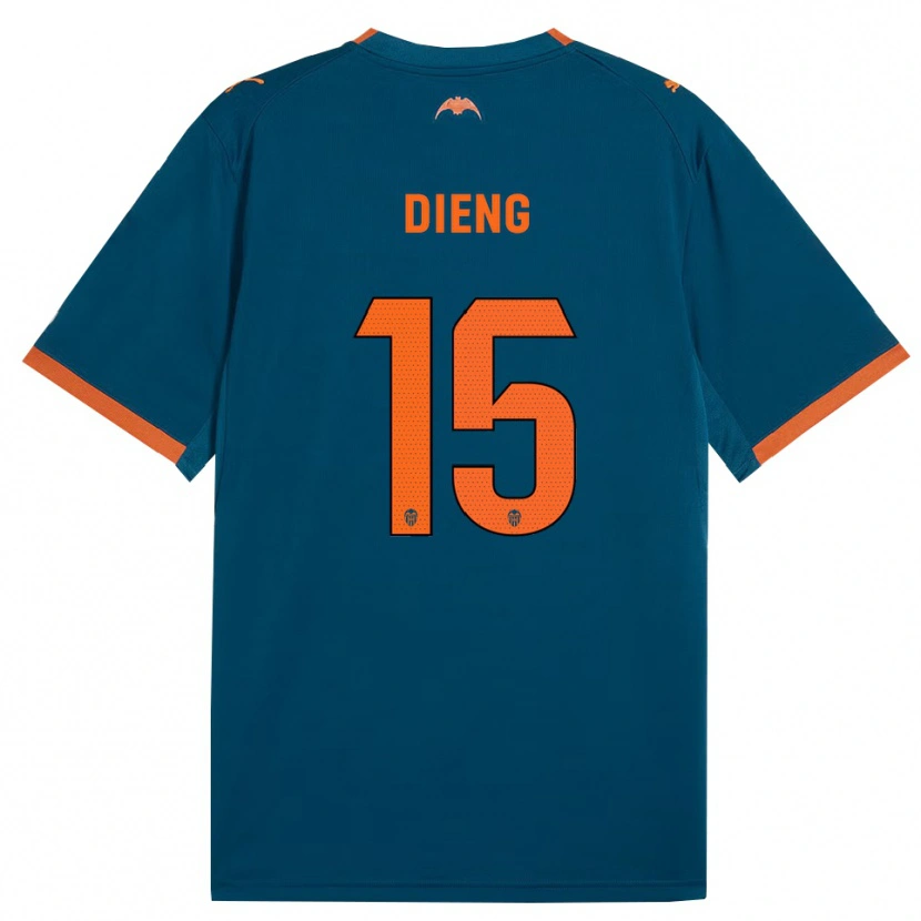 Danxen Hombre Camiseta Aliou Dieng #15 Azul Acero Naranja 2ª Equipación 2026/27 La Camisa