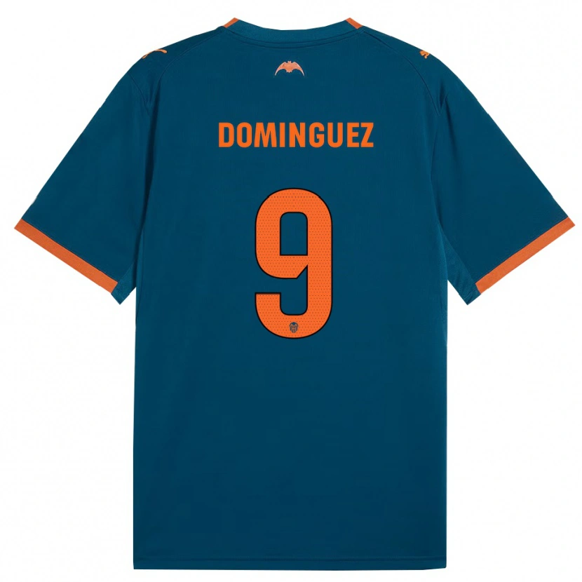 Danxen Hombre Camiseta Mario Dominguez #9 Azul Acero Naranja 2ª Equipación 2026/27 La Camisa