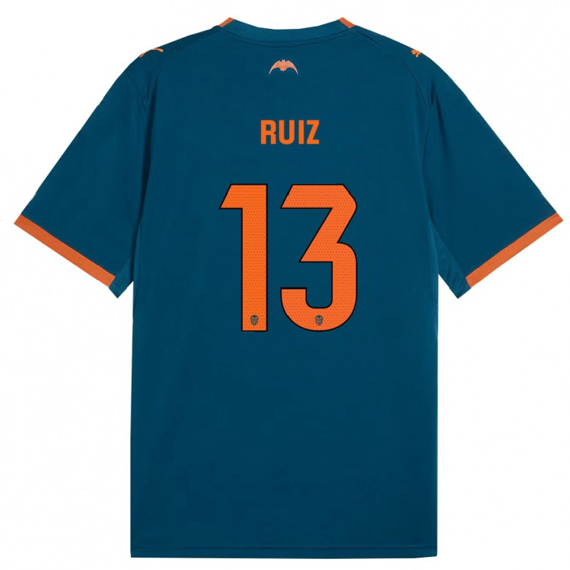 Danxen Hombre Camiseta Nil Ruiz #13 Azul Acero Naranja 2ª Equipación 2026/27 La Camisa