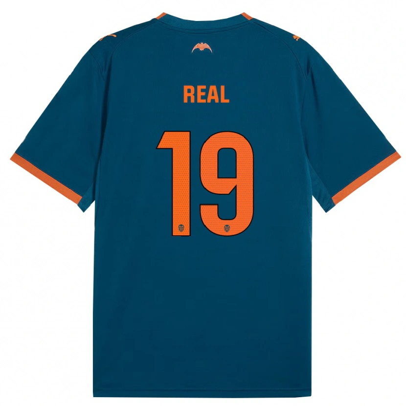 Danxen Hombre Camiseta Kerlly Real #19 Azul Acero Naranja 2ª Equipación 2026/27 La Camisa