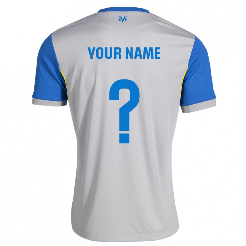 Danxen Hombre Camiseta Su Nombre #0 Azul Lanzador Gris 2ª Equipación 2026/27 La Camisa