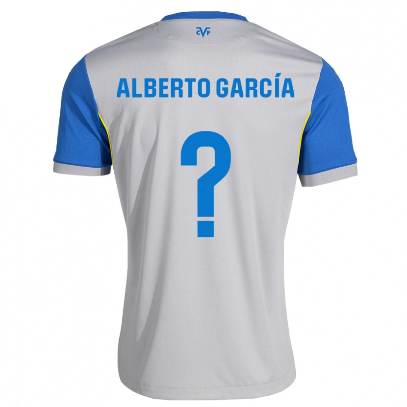 Danxen Hombre Camiseta Alberto García #0 Azul Lanzador Gris 2ª Equipación 2026/27 La Camisa