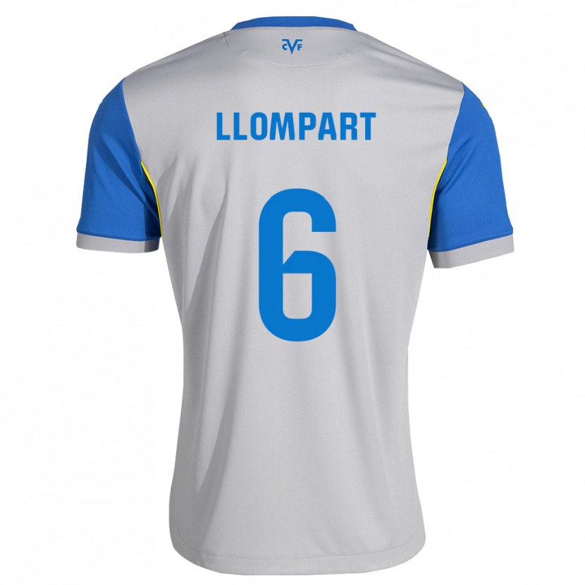 Danxen Hombre Camiseta María Llompart #6 Azul Lanzador Gris 2ª Equipación 2026/27 La Camisa