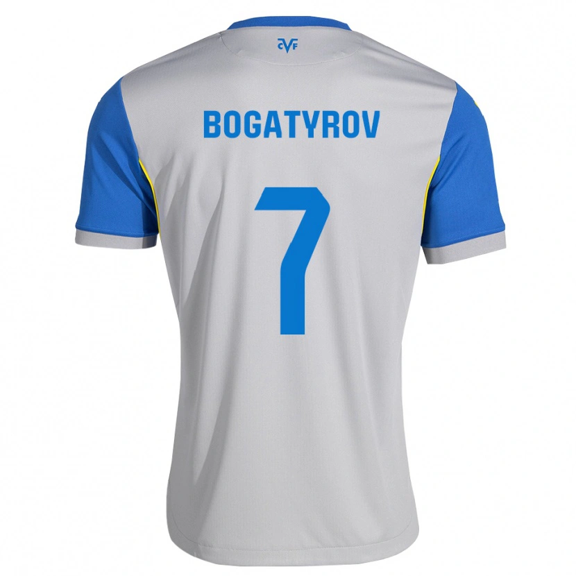 Danxen Hombre Camiseta Vladyslav Bogatyrov #7 Azul Lanzador Gris 2ª Equipación 2026/27 La Camisa