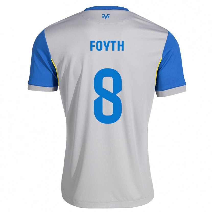Danxen Hombre Camiseta Juan Foyth #8 Azul Lanzador Gris 2ª Equipación 2026/27 La Camisa