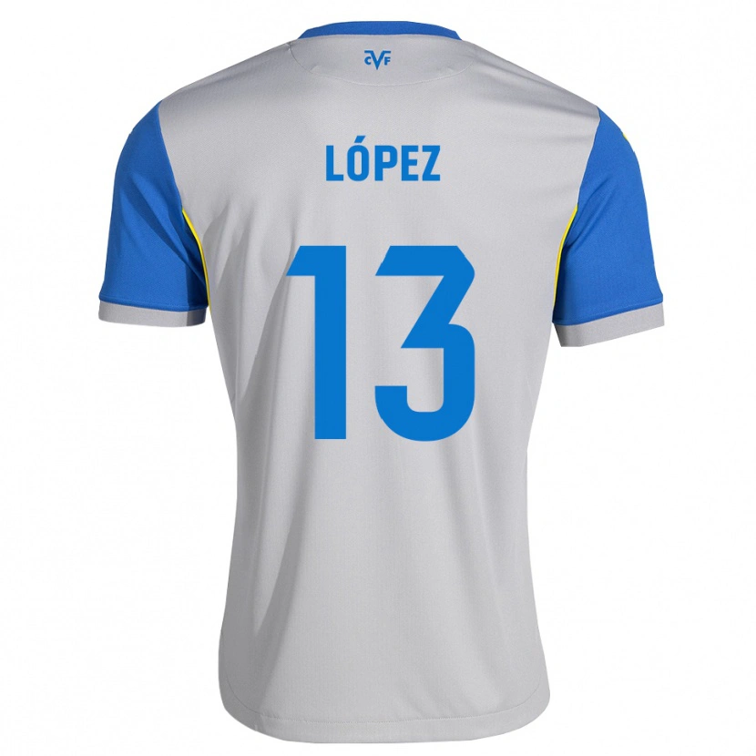 Danxen Hombre Camiseta Carlos López #13 Azul Lanzador Gris 2ª Equipación 2026/27 La Camisa