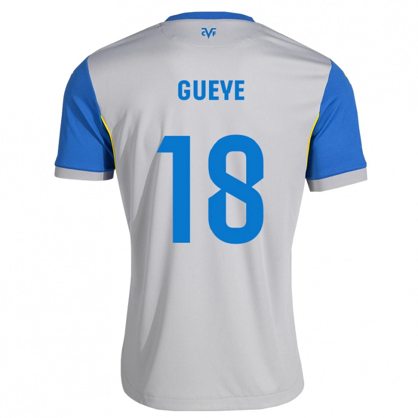 Danxen Hombre Camiseta Pape Gueye #18 Azul Lanzador Gris 2ª Equipación 2026/27 La Camisa