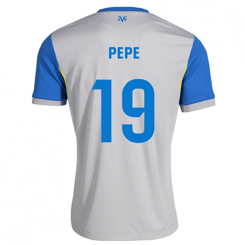 Danxen Hombre Camiseta Nicolas Pépé #19 Azul Lanzador Gris 2ª Equipación 2026/27 La Camisa