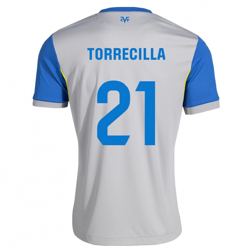 Danxen Hombre Camiseta Virginia Torrecilla #21 Azul Lanzador Gris 2ª Equipación 2026/27 La Camisa