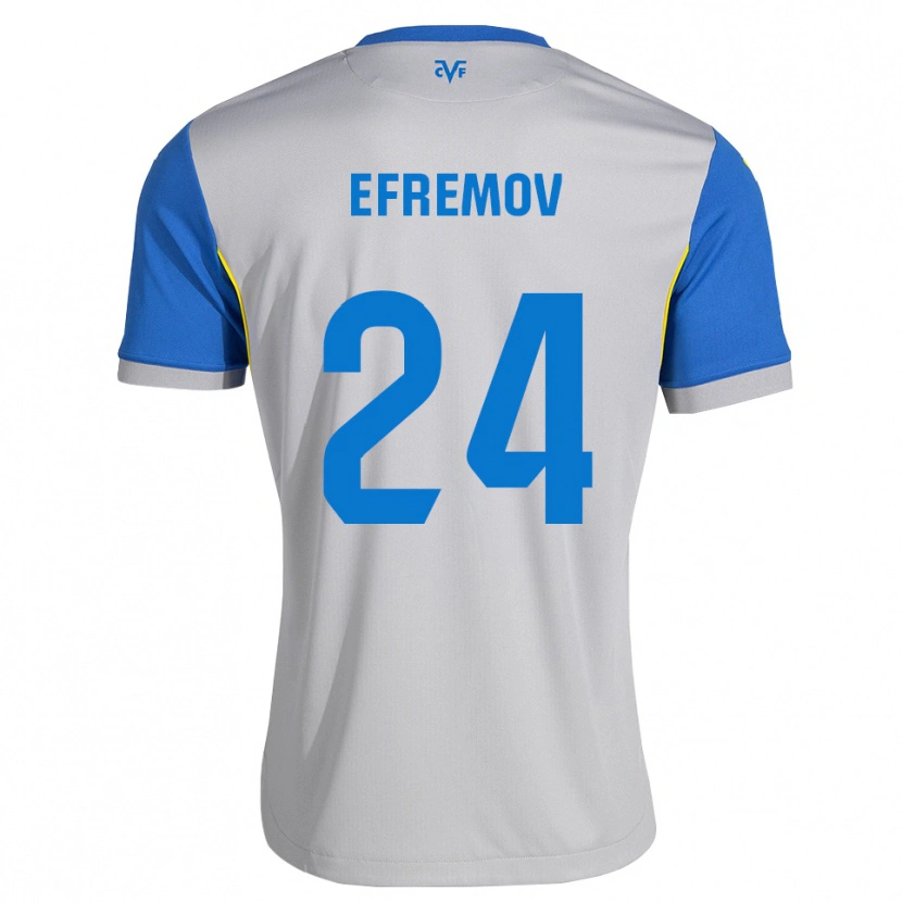 Danxen Hombre Camiseta Anton Efremov #24 Azul Lanzador Gris 2ª Equipación 2026/27 La Camisa
