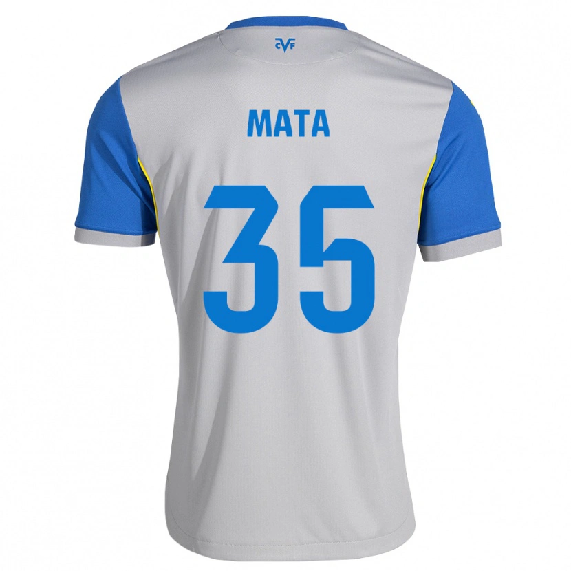 Danxen Hombre Camiseta Jordi Mata #35 Azul Lanzador Gris 2ª Equipación 2026/27 La Camisa