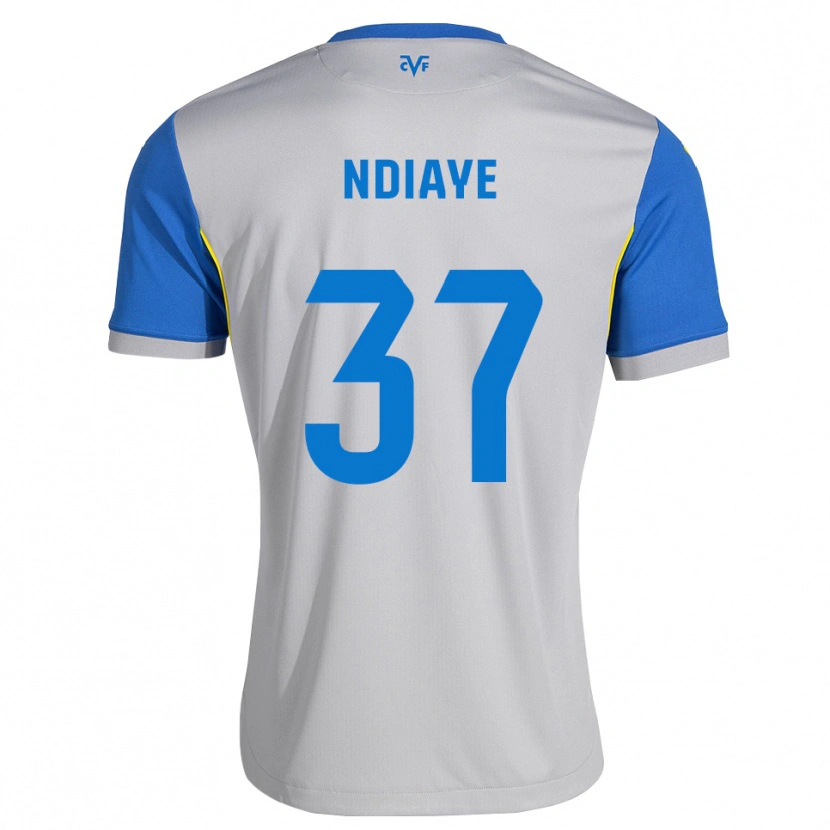 Danxen Hombre Camiseta Serigne Ndiaye #37 Azul Lanzador Gris 2ª Equipación 2026/27 La Camisa
