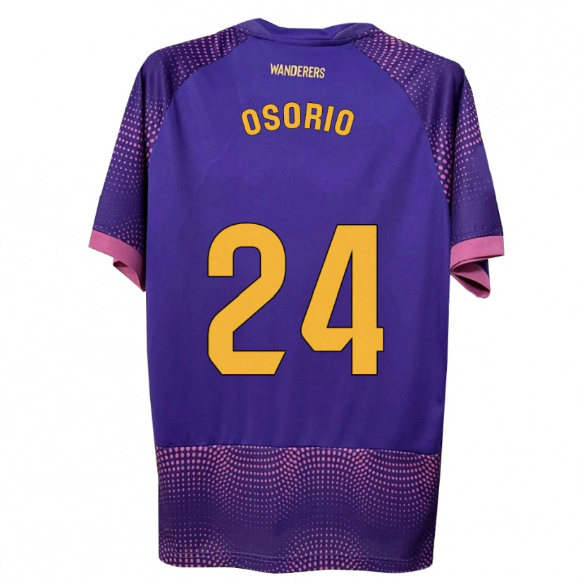 Danxen Hombre Camiseta Abiel Osorio #24 Morado Blanco Rosa 2ª Equipación 2026/27 La Camisa