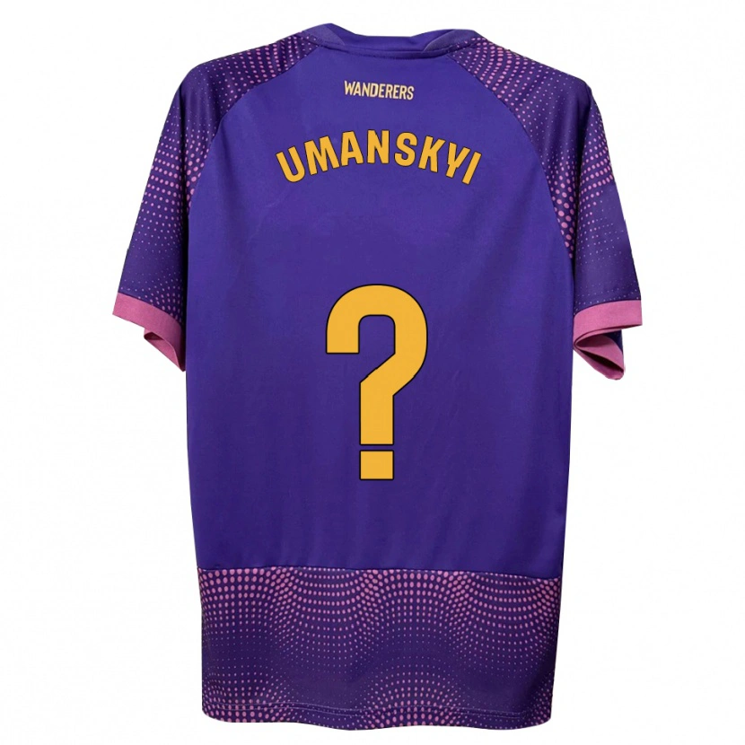 Danxen Hombre Camiseta Volodymyr Umanskyi #0 Morado Blanco Rosa 2ª Equipación 2026/27 La Camisa
