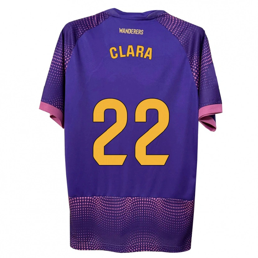 Danxen Hombre Camiseta Clara Ferrer Gallego #22 Morado Blanco Rosa 2ª Equipación 2026/27 La Camisa