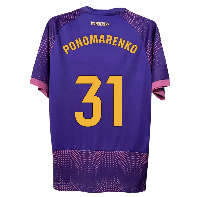 Danxen Hombre Camiseta Borys Ponomarenko #31 Morado Blanco Rosa 2ª Equipación 2026/27 La Camisa