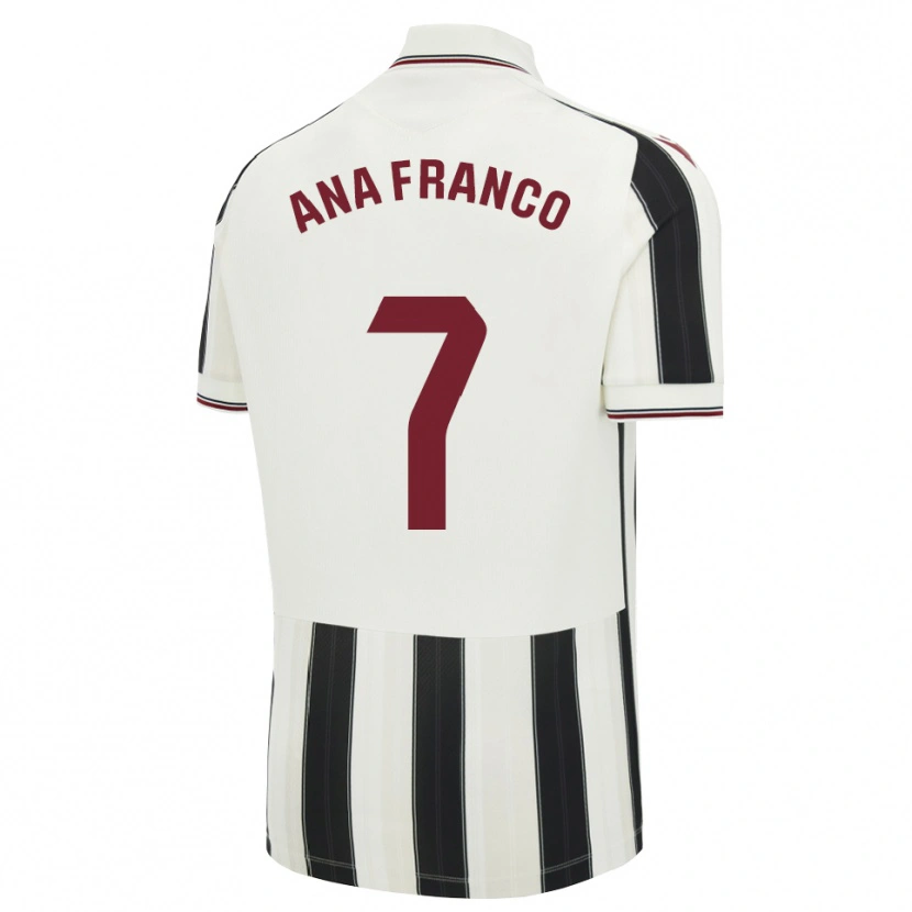 Danxen Hombre Camiseta Ana Franco De La Vega #7 Negro Blanco Rojo 2ª Equipación 2026/27 La Camisa