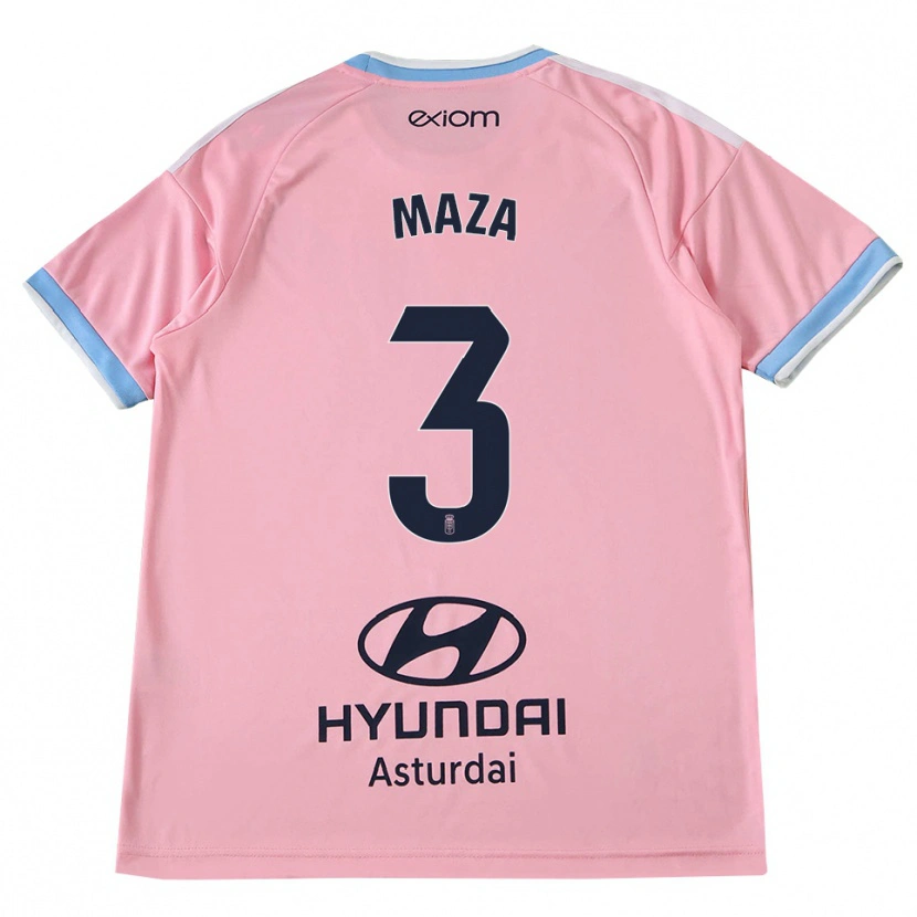 Danxen Hombre Camiseta Óscar Maza #3 Azul Aciano Rosa 2ª Equipación 2026/27 La Camisa