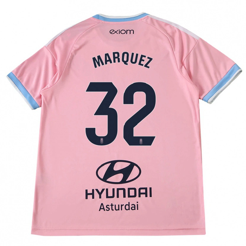 Danxen Hombre Camiseta Gerard Marquez #32 Azul Aciano Rosa 2ª Equipación 2026/27 La Camisa