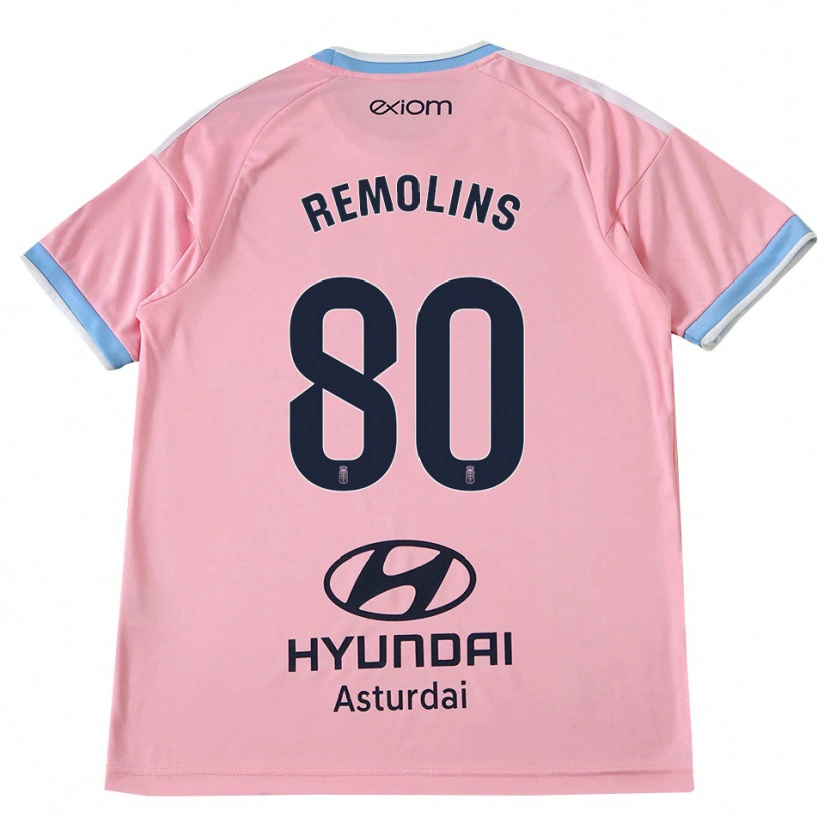 Danxen Hombre Camiseta Ot Remolins #80 Azul Aciano Rosa 2ª Equipación 2026/27 La Camisa