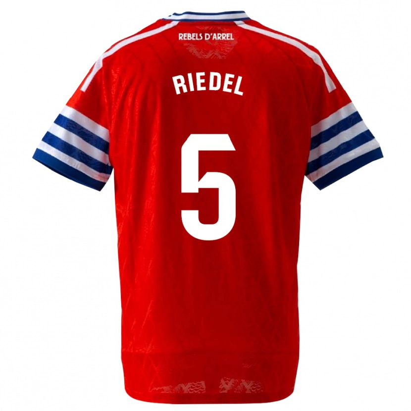 Danxen Hombre Camiseta Clemens Riedel #5 Azul Real Rojo 2ª Equipación 2026/27 La Camisa