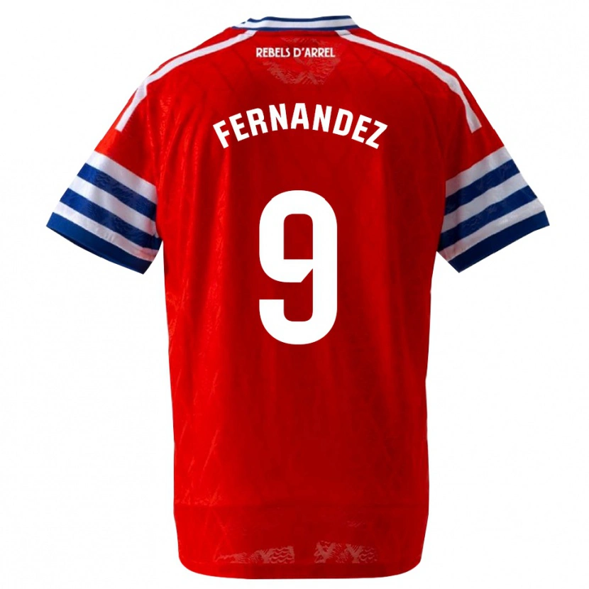 Danxen Hombre Camiseta Roberto Fernández #9 Azul Real Rojo 2ª Equipación 2026/27 La Camisa