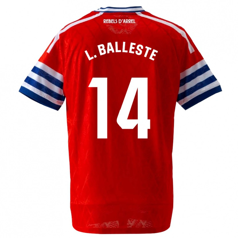 Danxen Hombre Camiseta Laia Balleste Sciora #14 Azul Real Rojo 2ª Equipación 2026/27 La Camisa