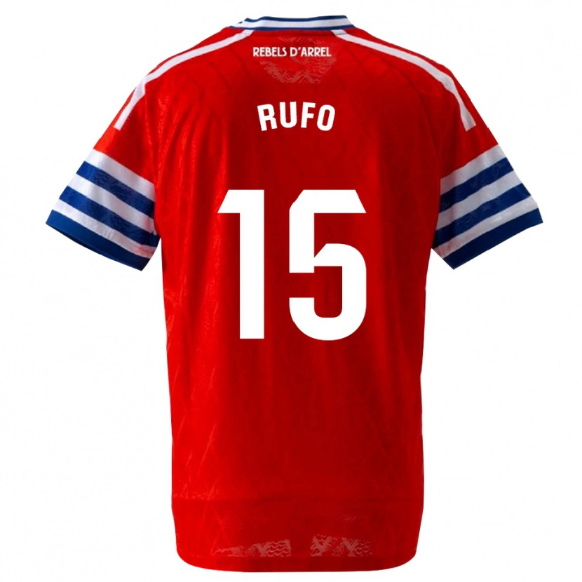 Danxen Hombre Camiseta Xavi Rufo #15 Azul Real Rojo 2ª Equipación 2026/27 La Camisa