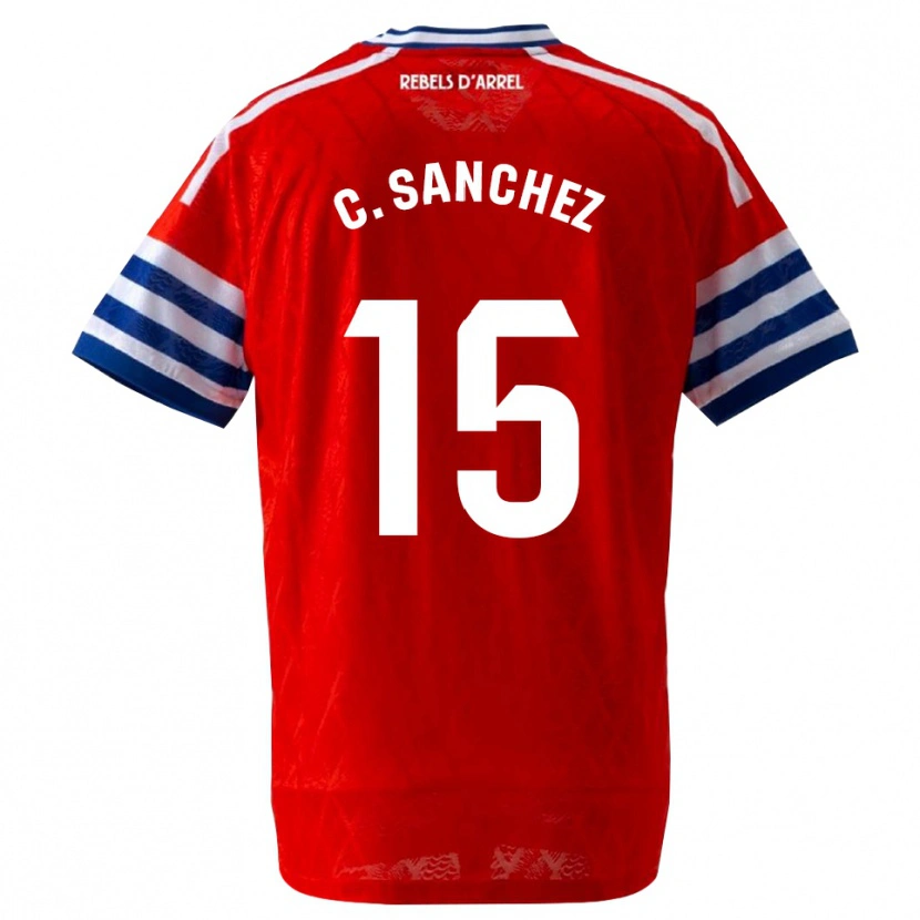 Danxen Hombre Camiseta Carlos Sanchez #15 Azul Real Rojo 2ª Equipación 2026/27 La Camisa