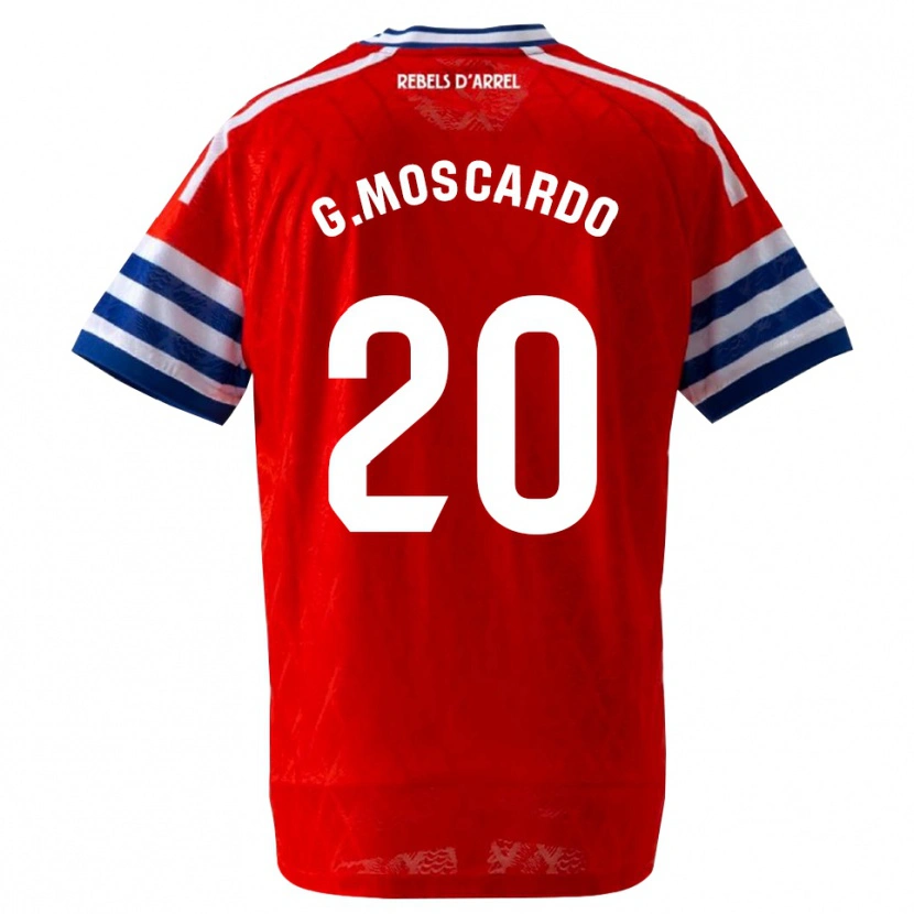 Danxen Hombre Camiseta Gabriel Moscardo #20 Azul Real Rojo 2ª Equipación 2026/27 La Camisa
