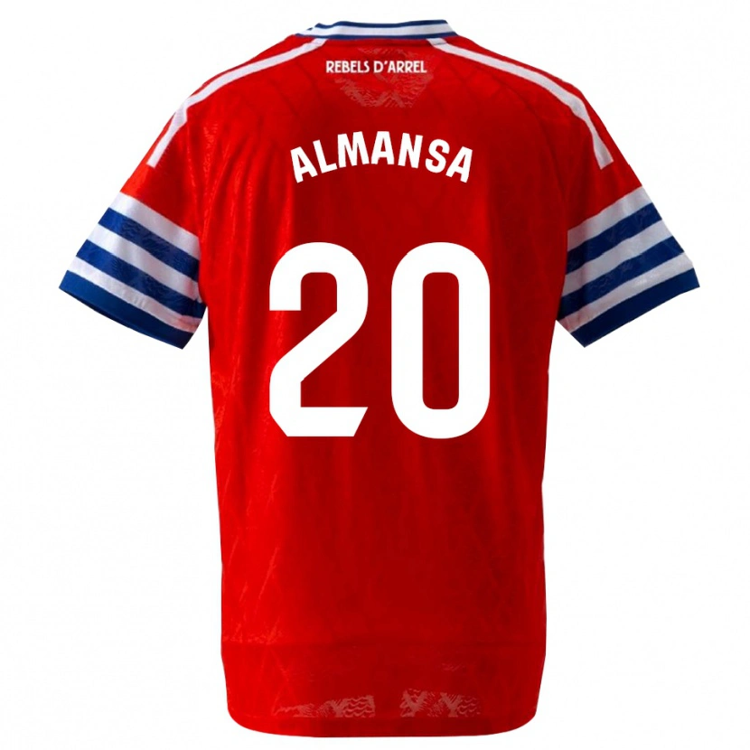 Danxen Hombre Camiseta Alex Almansa #20 Azul Real Rojo 2ª Equipación 2026/27 La Camisa