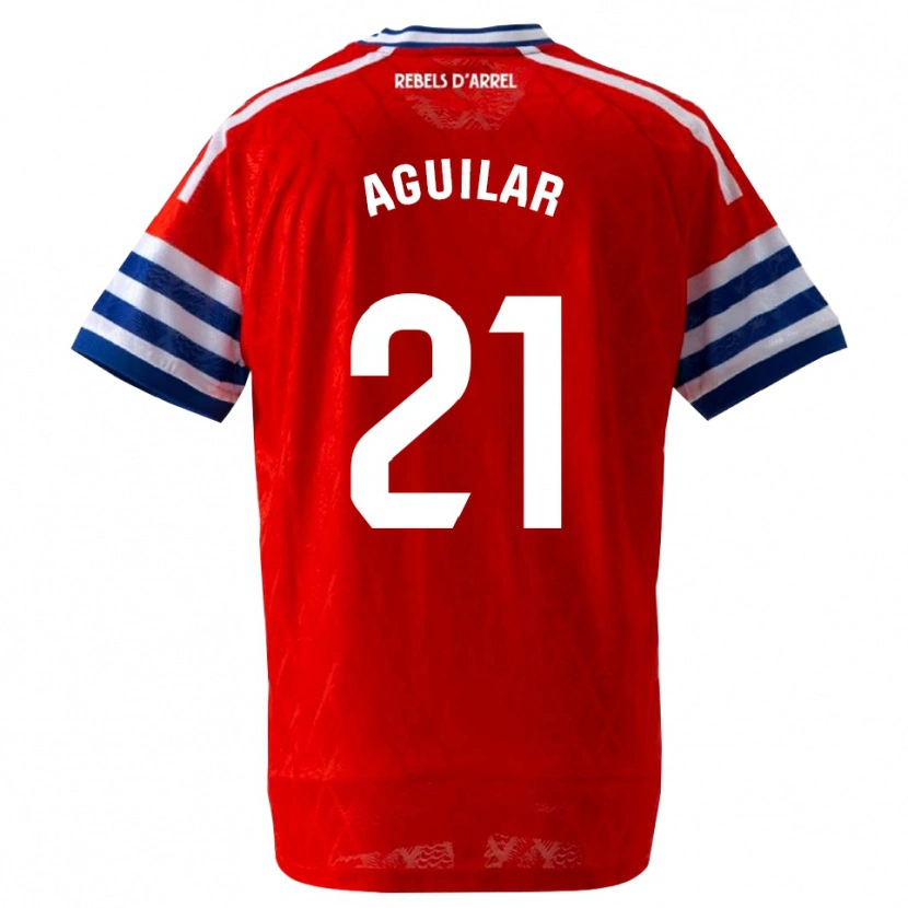Danxen Hombre Camiseta Rubén Aguilar #21 Azul Real Rojo 2ª Equipación 2026/27 La Camisa