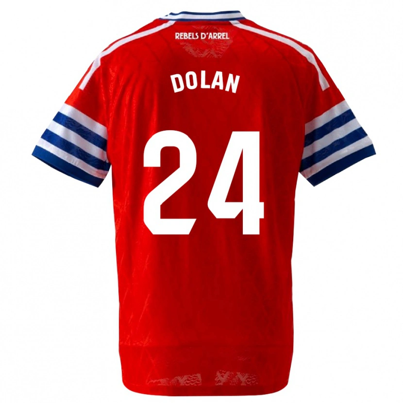 Danxen Hombre Camiseta Tyrhys Dolan #24 Azul Real Rojo 2ª Equipación 2026/27 La Camisa